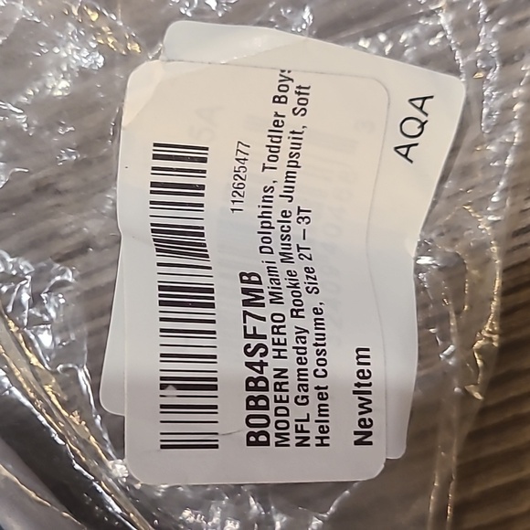 NFL Miami Dolphins Aqua Game Day Muscle Costume Size 2T-3T - Picture 2 of 3